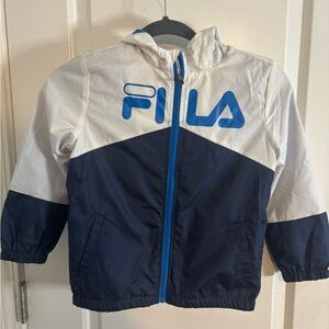 Fila Blue and White Jacket size 5/6 boys EUC